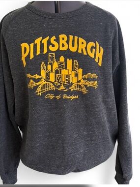 PITTSBURGH City of Bridges Graphic Sweatshirt - Charcoal & Gold